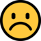 Frowning Face emoji on Microsoft
